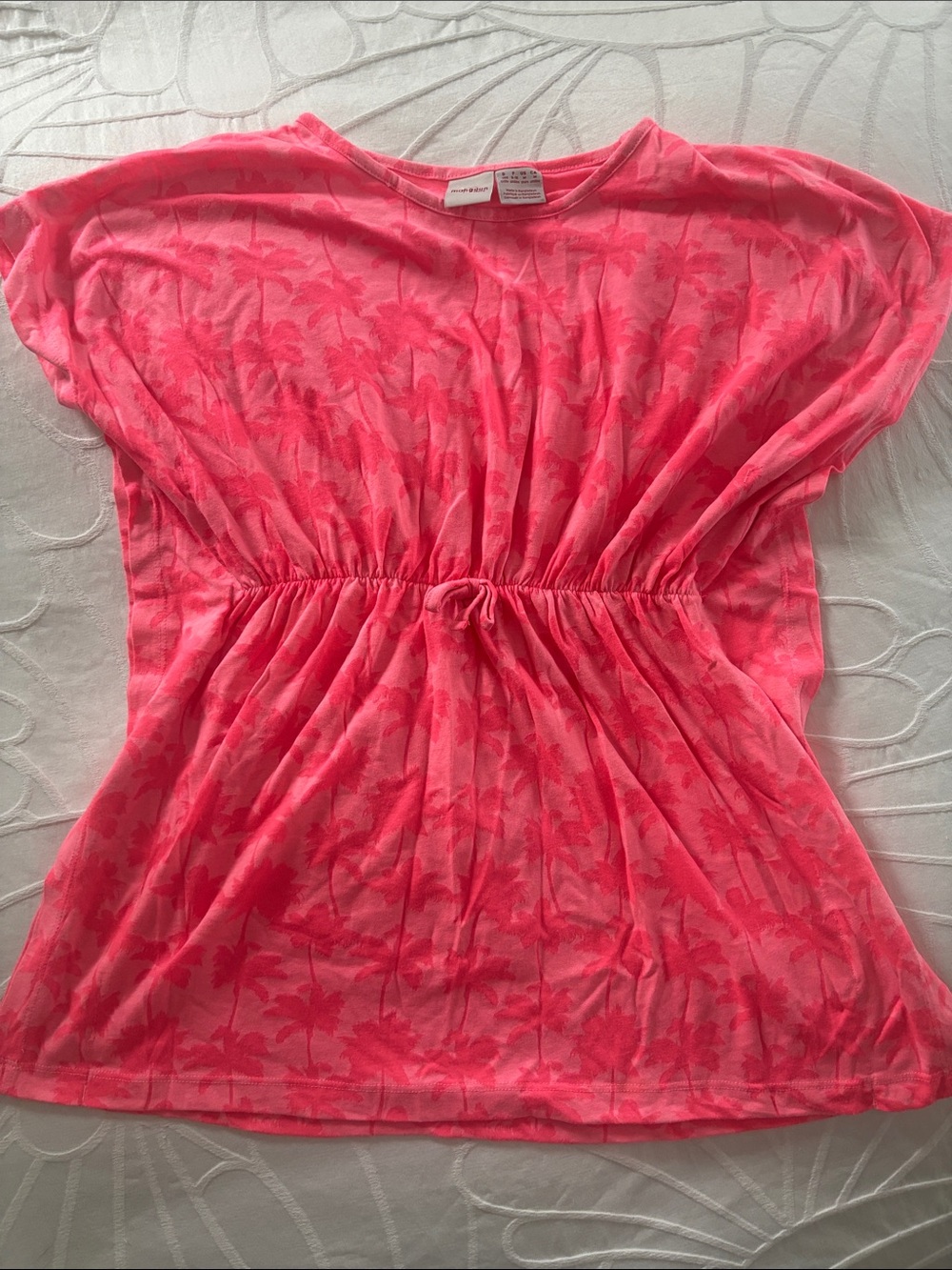 Girls' Pink Drawstring Swim Coverup